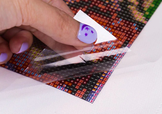 Peel Back A Small Section Of The Plastic Film